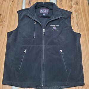Cakebread Cellars Embroidered Men's Fleece Vest Black Size Large